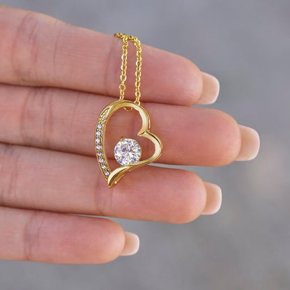 Eternal Rose Box "To My Love" With Diamond Heart Necklace