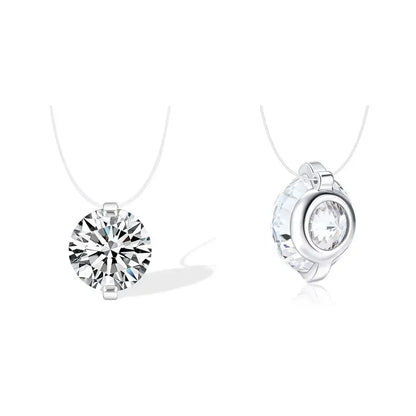S925 1-3 Carat Moissanite Invisible Necklace