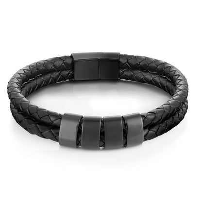 Minimal Personalized Name(s) Leather Bracelet