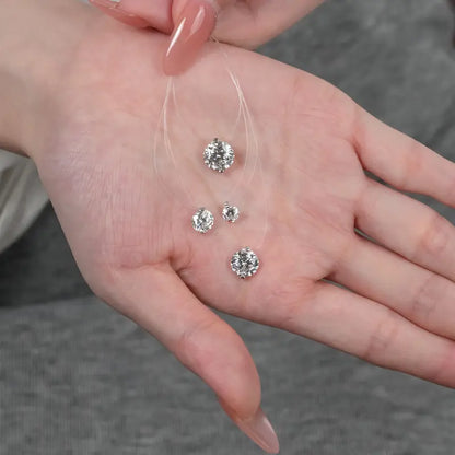 S925 1-3 Carat Moissanite Invisible Necklace