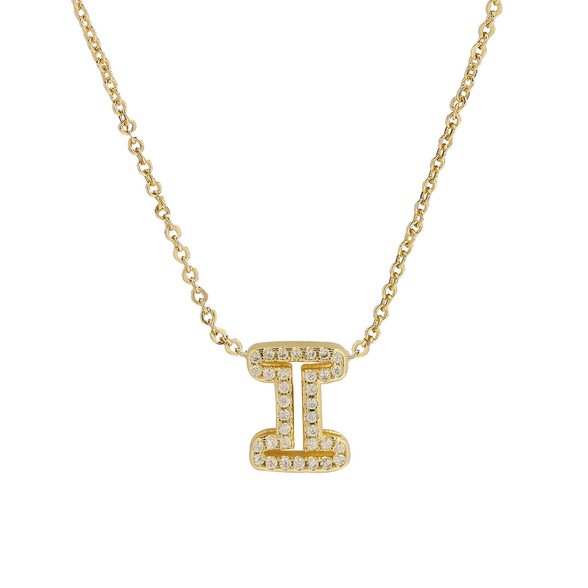 Dazzling Diamond Initial Necklace