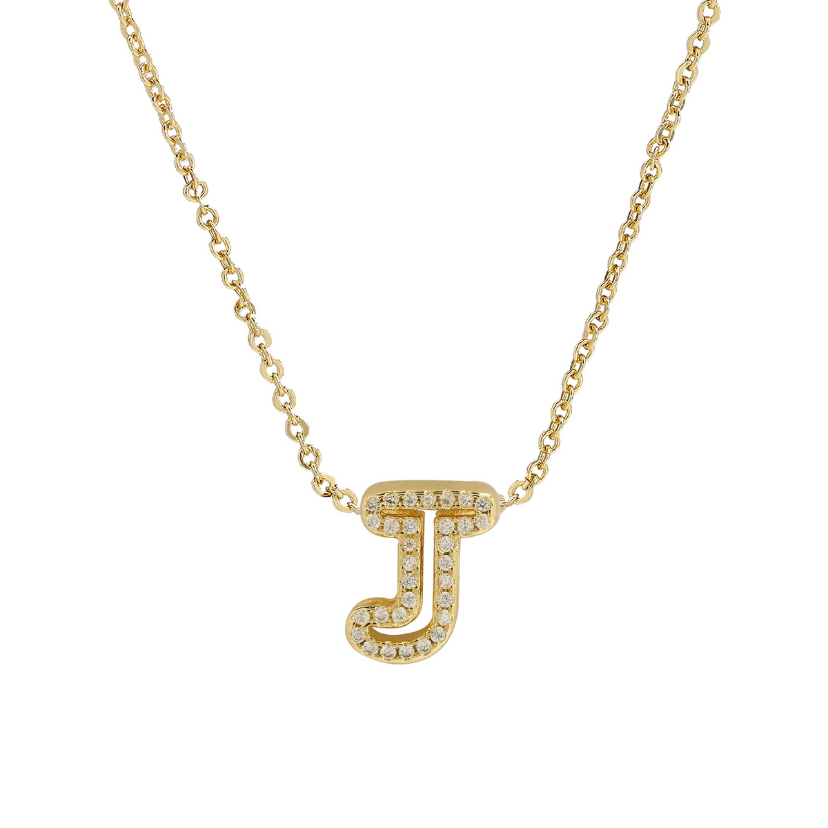 Dazzling Diamond Initial Necklace
