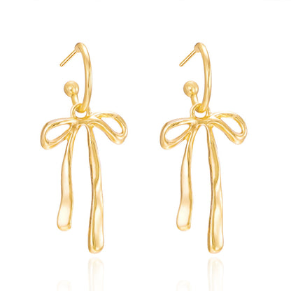 Dainty Dangle Bow Earrings
