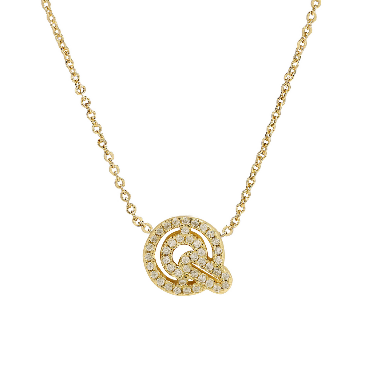 Dazzling Diamond Initial Necklace