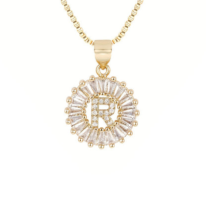 Circle Initial Necklace