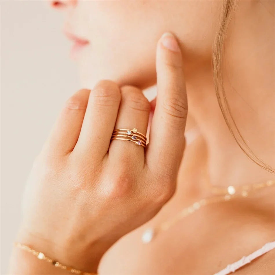Dainty Birthstone Ring
