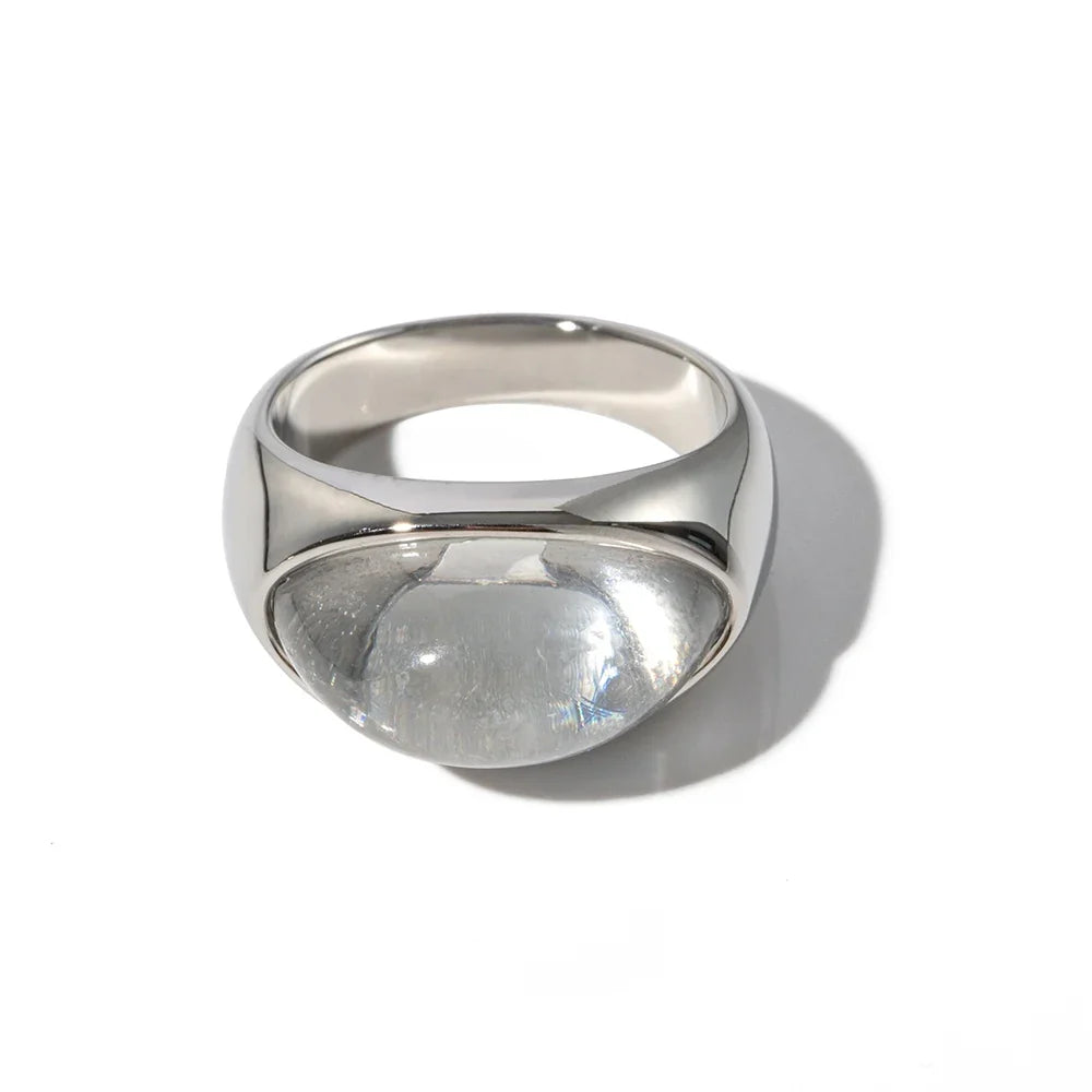 Chunky Oval Stone Set Ring