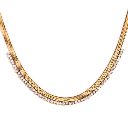 Herringbone Diamond Dazzle Necklace