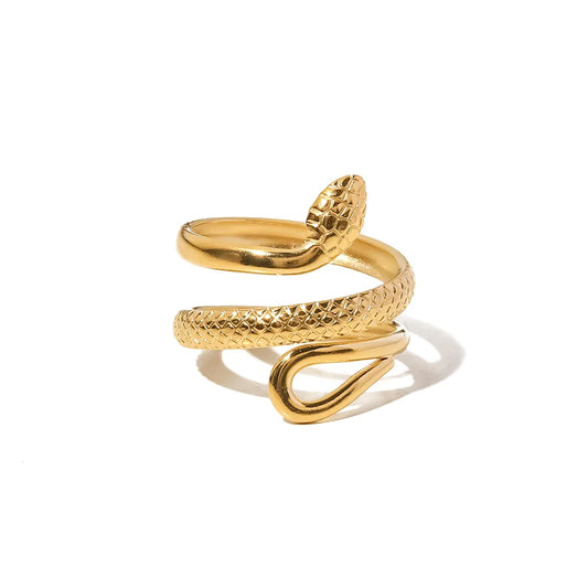 Adjustable Spiraling Snake Ring