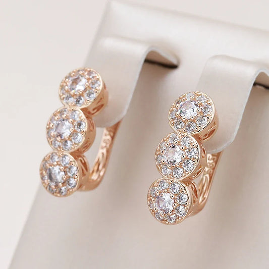 Bold Triple Layer Diamond Earrings