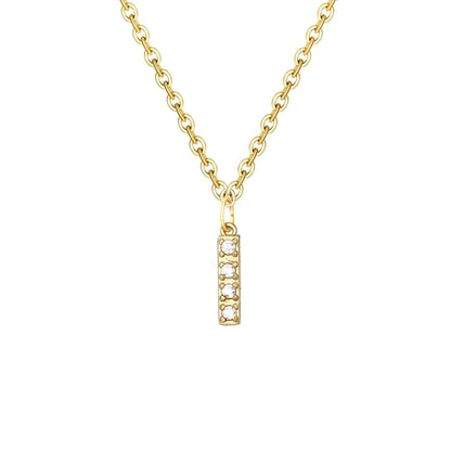 Dainty Zircon Letter Initial, Number, Symbol Chain Necklace