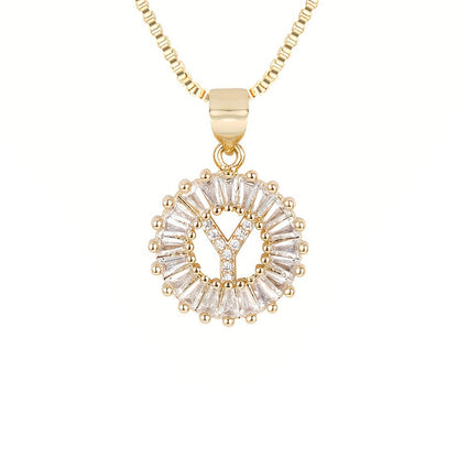 Circle Initial Necklace