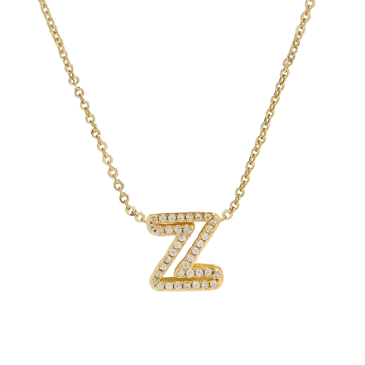 Dazzling Diamond Initial Necklace