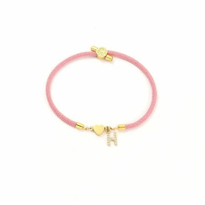 Adjustable Shape Letter Initial Bracelets