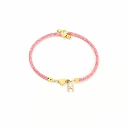 Adjustable Shape Letter Initial Bracelets