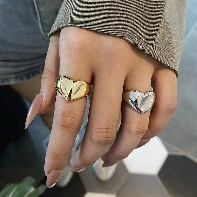 Bold Statement Heart Rings