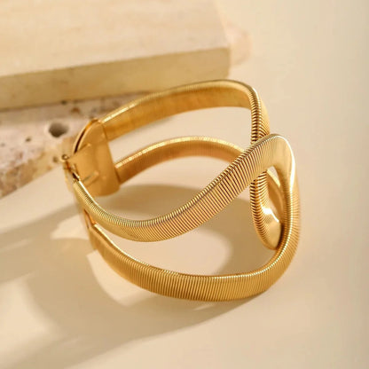 Chunky Spiral Cuff Bracelet