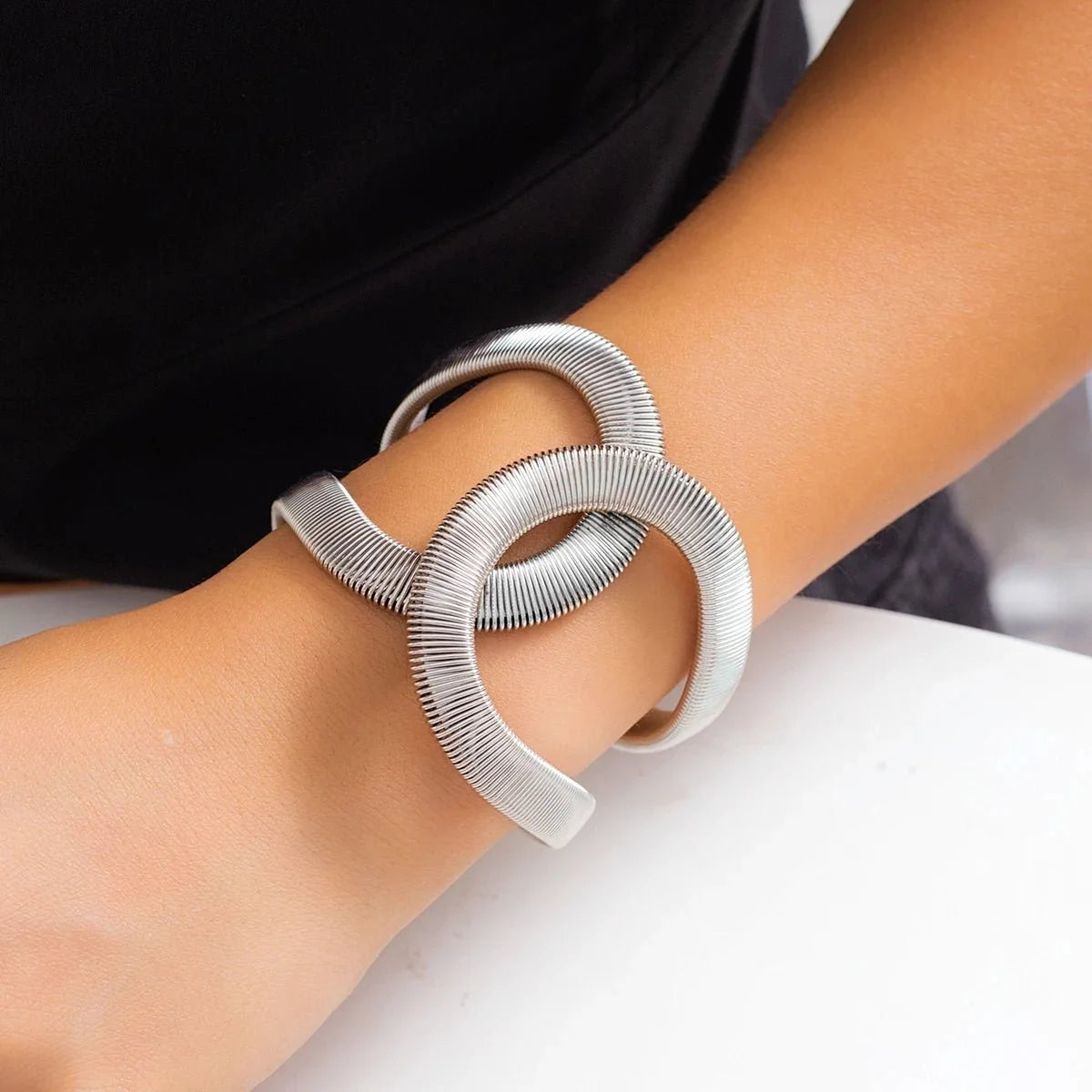 Chunky Spiral Cuff Bracelet