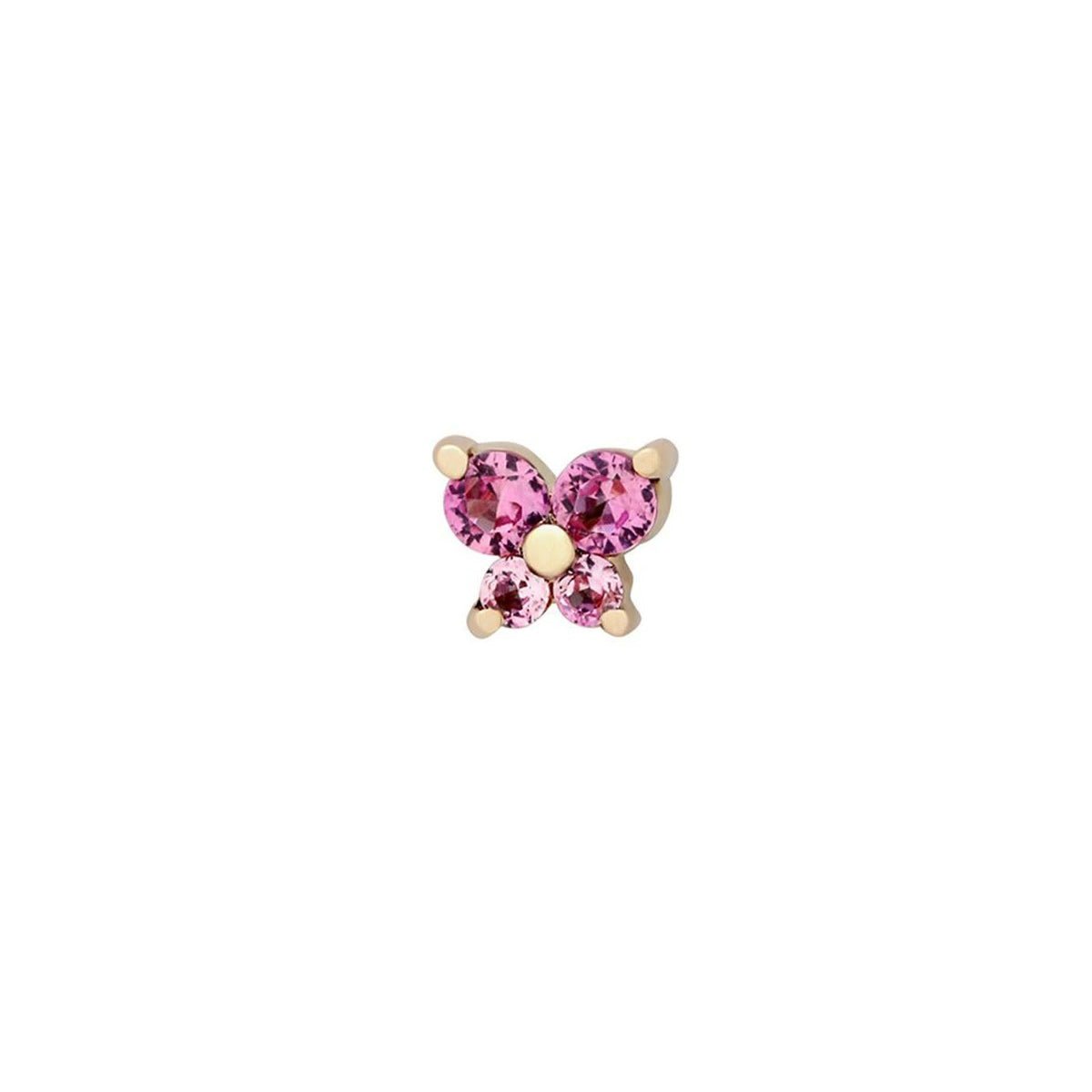 Dainty Butterfly Birthstone Stud Earring