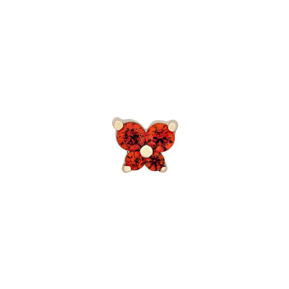 Dainty Butterfly Birthstone Stud Earring