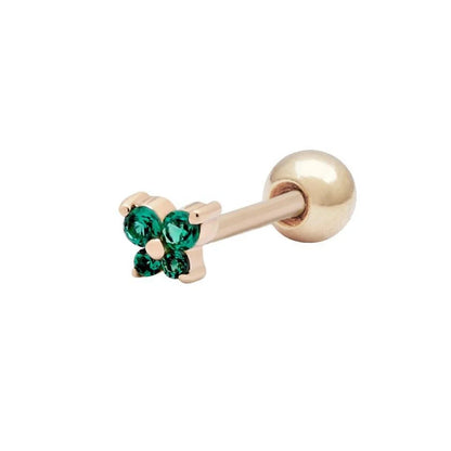 Dainty Butterfly Birthstone Stud Earring