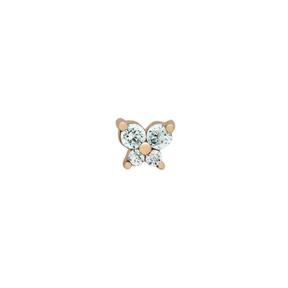 Dainty Butterfly Birthstone Stud Earring