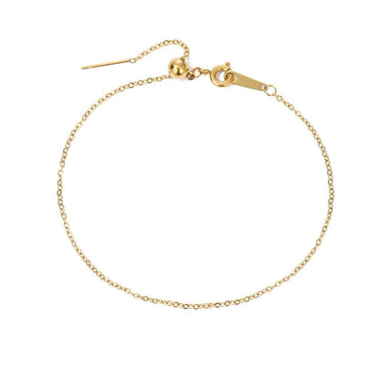 Dainty Chain Diamond Initial Bracelet