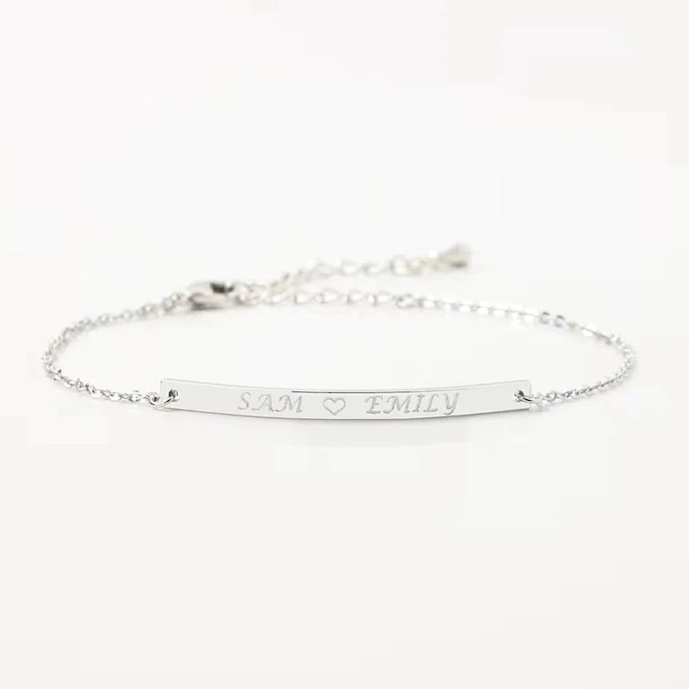 Dainty Thin Engraving Bracelet