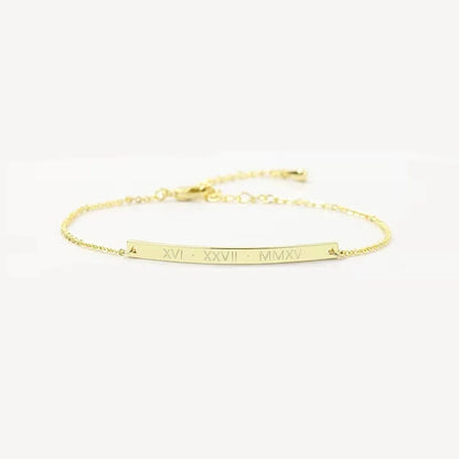 Dainty Thin Engraving Bracelet