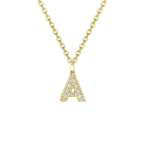 Dainty Zircon Letter Initial, Number, Symbol Chain Necklace