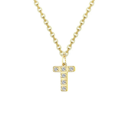 Dainty Zircon Letter Initial, Number, Symbol Chain Necklace