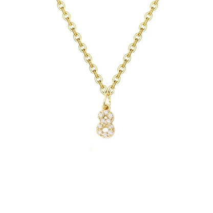 Dainty Zircon Letter Initial, Number, Symbol Chain Necklace