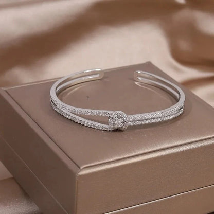 Diamond Knot Cuff Bracelet
