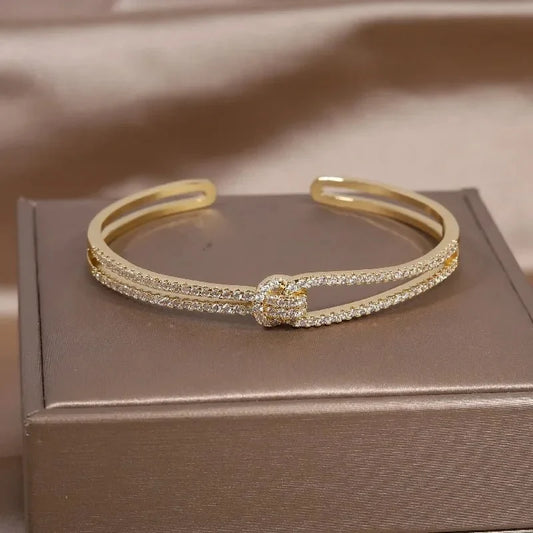 Diamond Knot Cuff Bracelet