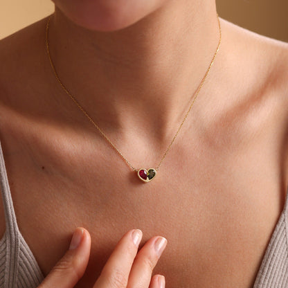 Forever Linked Birthstone Heart Necklace & Bracelet