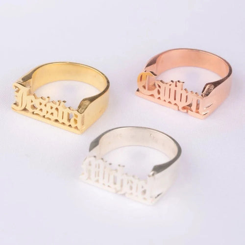 Personalized Name Classy Rings