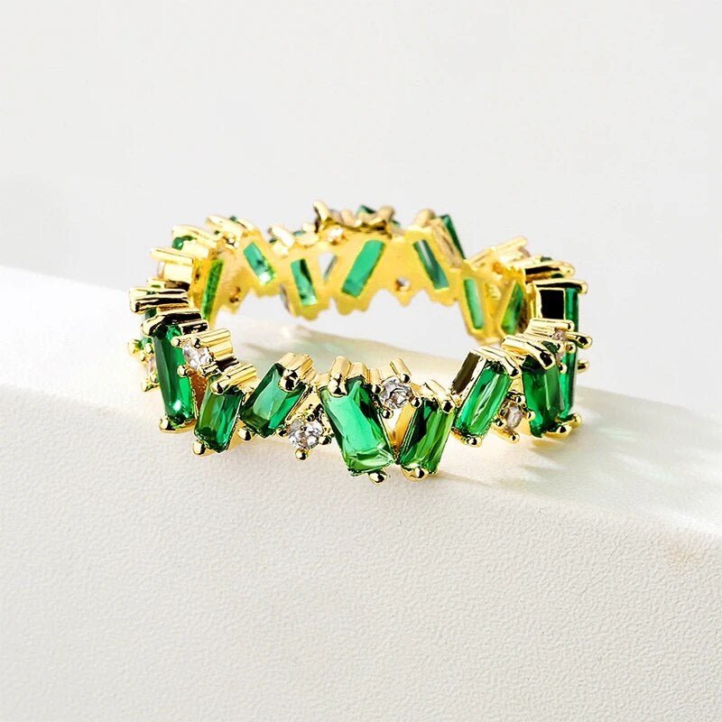Staggering Baguette Crystal Rings