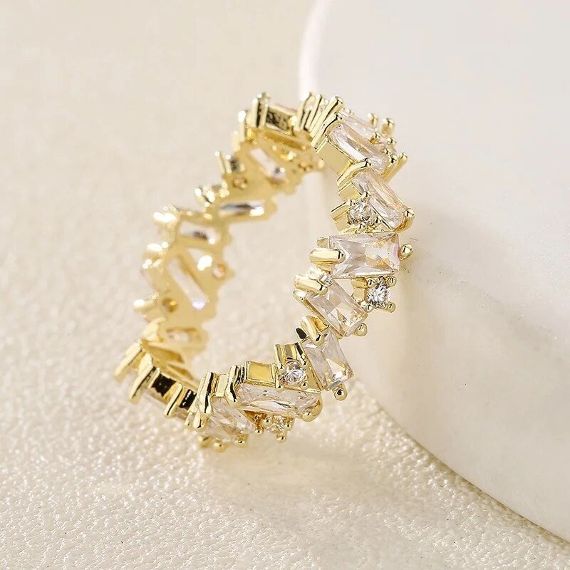 Staggering Baguette Crystal Rings