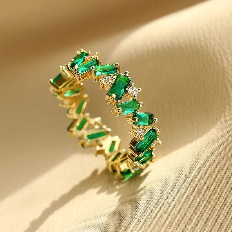 Staggering Baguette Crystal Rings